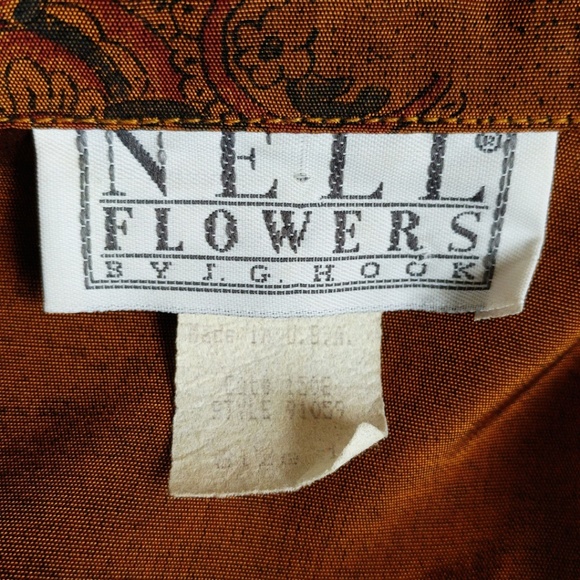 Vintage Nell Flowers Rust Orange Blazer - Picture 5 of 6